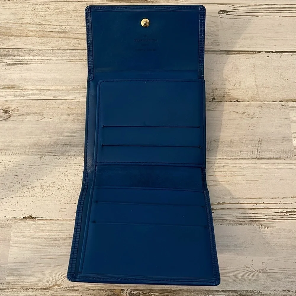 Louis Vuitton Blue Epi Bifold Wallet.